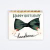 The First Snow Happy Birthday Handsome Bow Tie Card Birthday