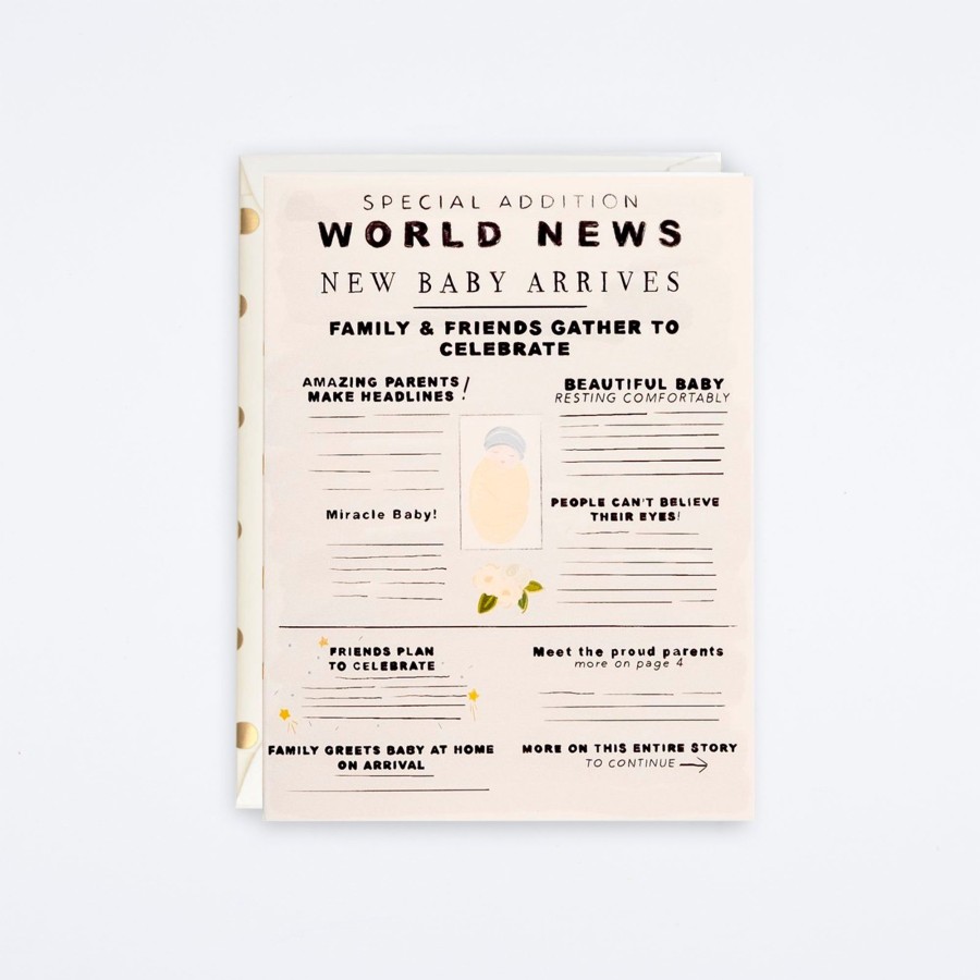 The First Snow World News Baby Card Baby