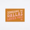 Archer Paper Goods Loves You Dallas Postcard Regional