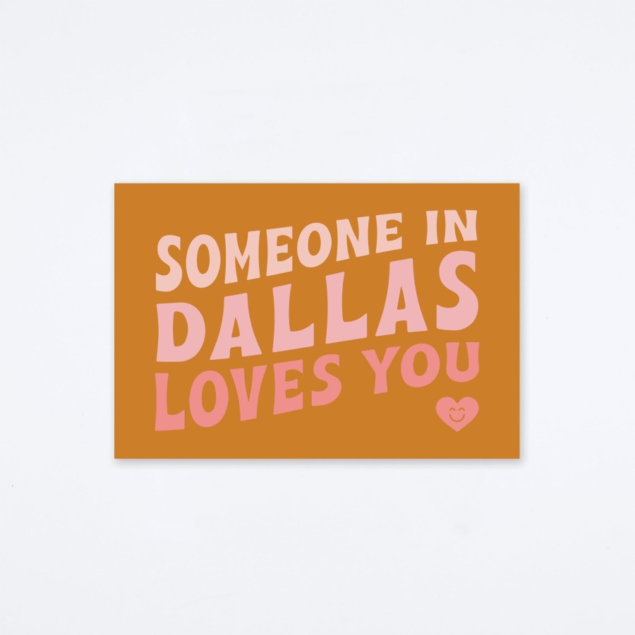 Archer Paper Goods Loves You Dallas Postcard Regional