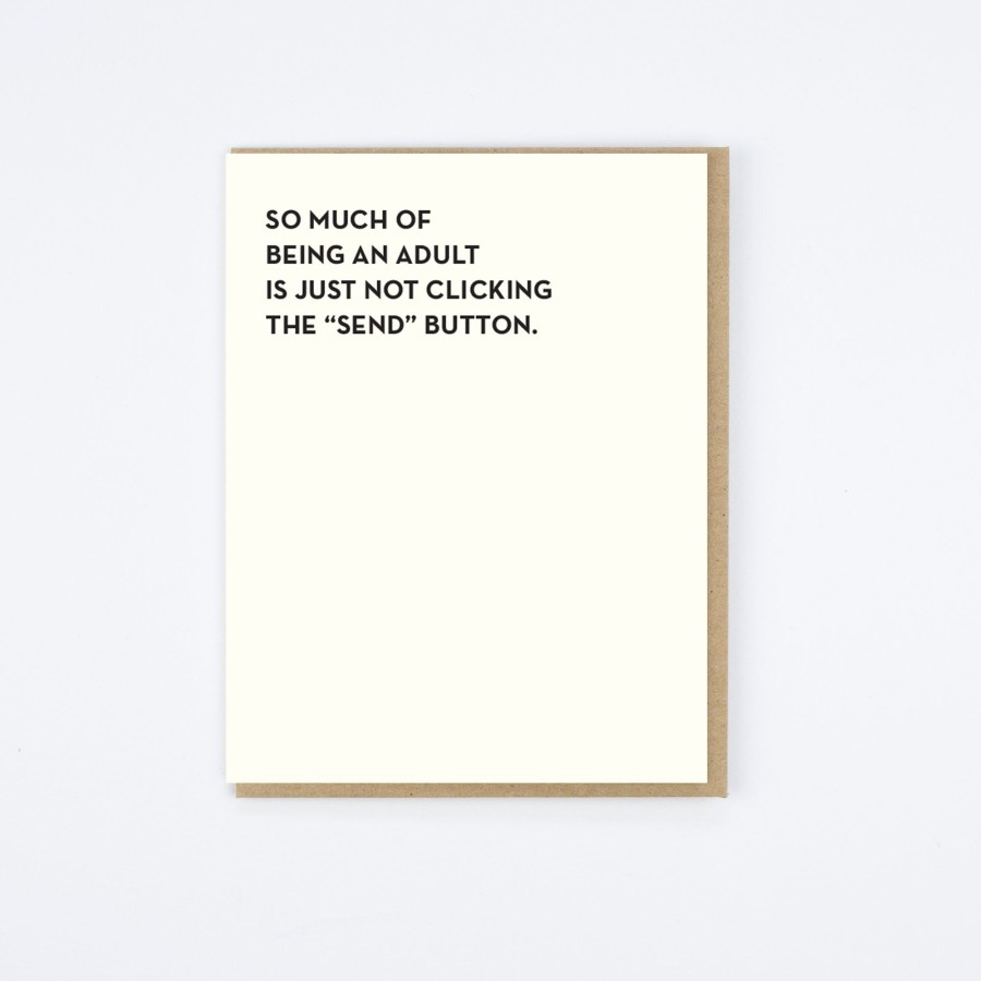 Sapling Press Send Button Card Humor