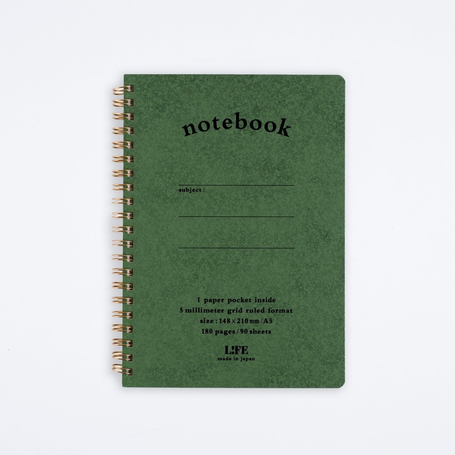 Life Stationery Life Spiral Pocket Notebook A5 Notebooks