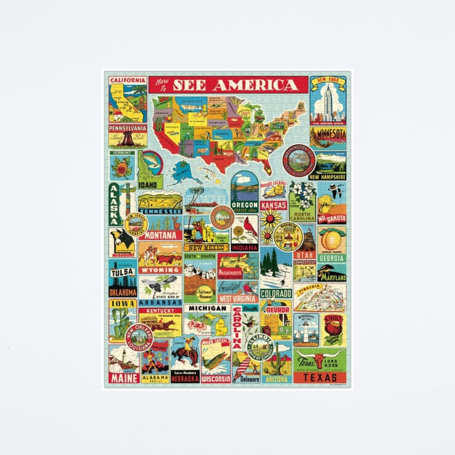 Cavallini & Co See America Puzzle Puzzles