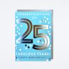 J Falkner Silver 25Th Anniversary Card Love