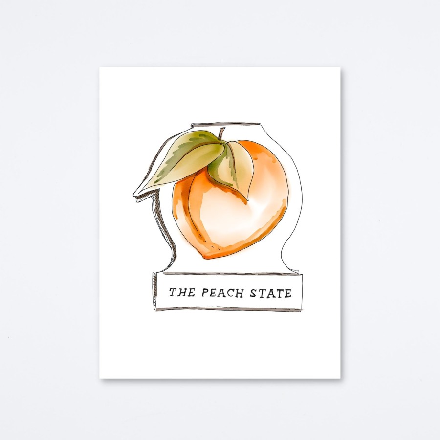 Mighty Strike Match Club Georgia Peach Art Print Wall Art