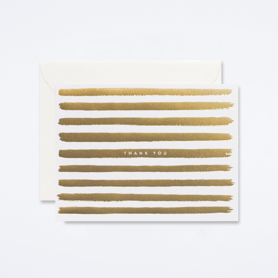 Rifle Paper Co Gold Stripes Thank You Card Boxed Card Sets