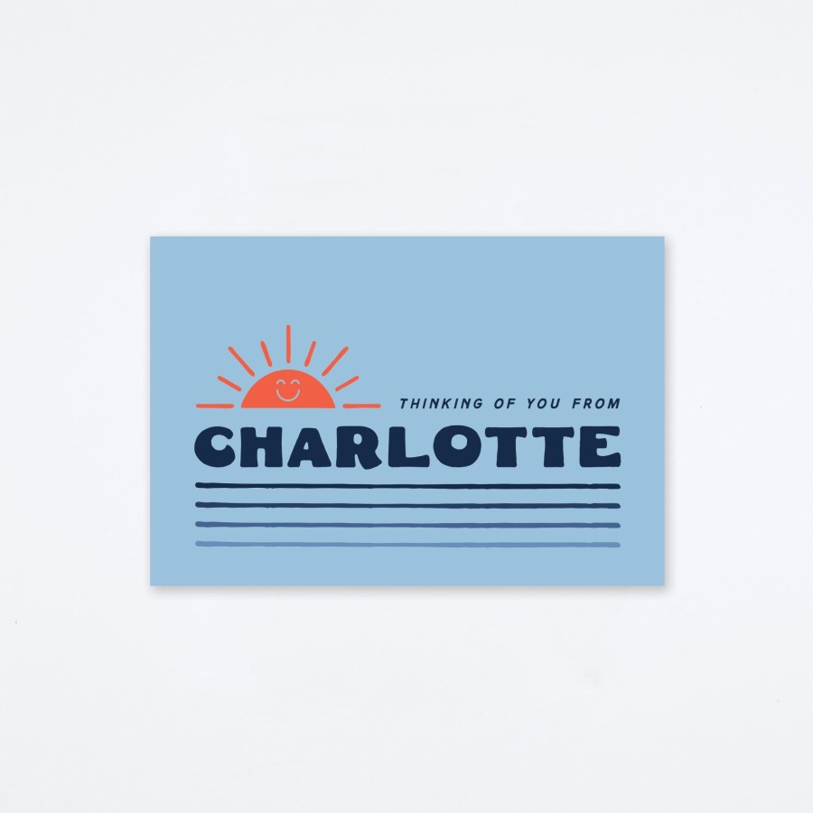 Archer Paper Goods Thinking Of You Charlotte Postcard Postcards