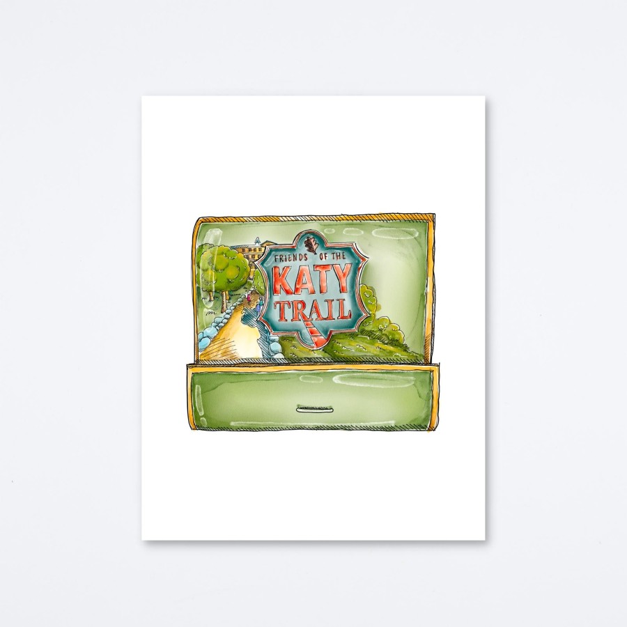 Mighty Strike Match Club Katy Trail Art Print Wall Art