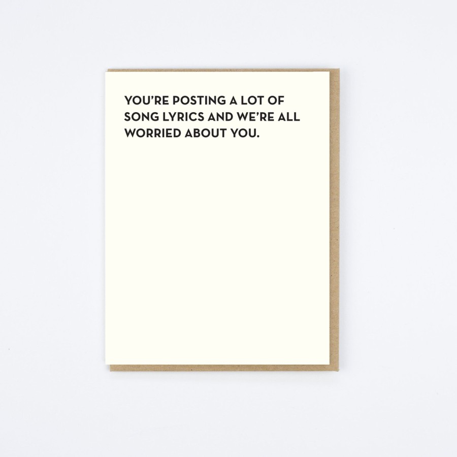 Sapling Press Song Lyrics Card Humor