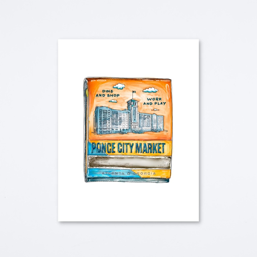 Mighty Strike Match Club Ponce City Market Art Print Wall Art