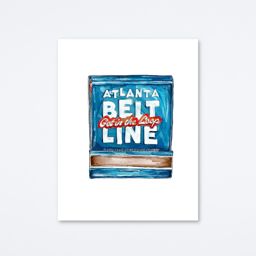 Mighty Strike Match Club Atlanta Beltline Art Print Wall Art