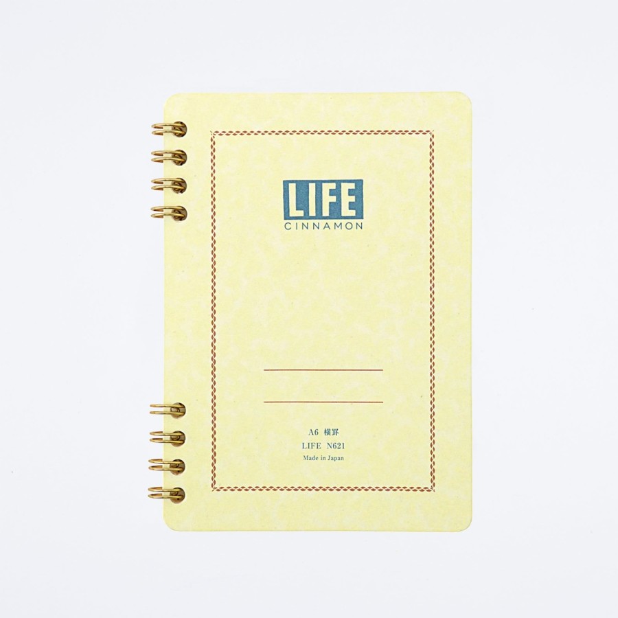 Life Stationery Life Cinnamon Ringed A6 Notebook Notebooks