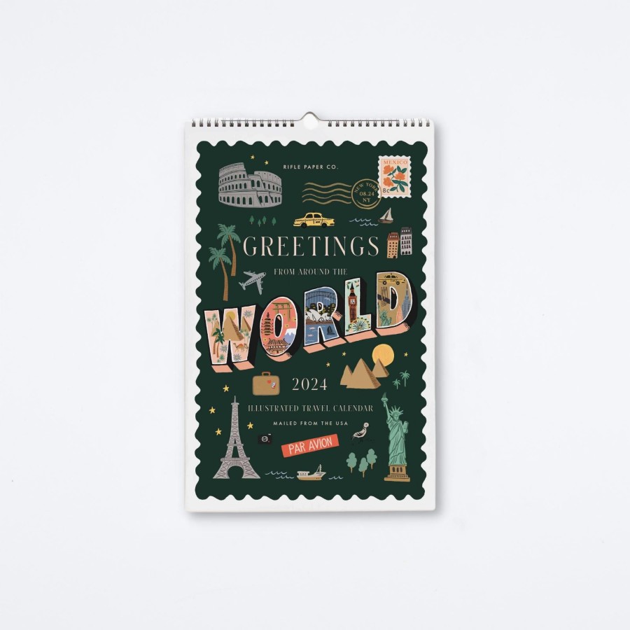 Rifle Paper Co 2024 Greetings From Around The World Wall Calendar Home