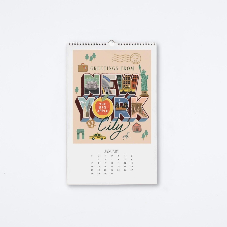 Rifle Paper Co 2024 Greetings From Around The World Wall Calendar Home