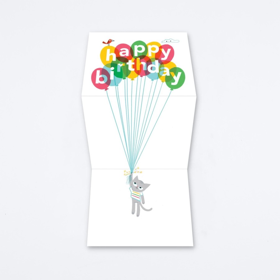 Maginating Birthday Balloon Kitty Card Birthday