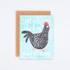 One Canoe Two Spring Chicken Birthday Card Birthday