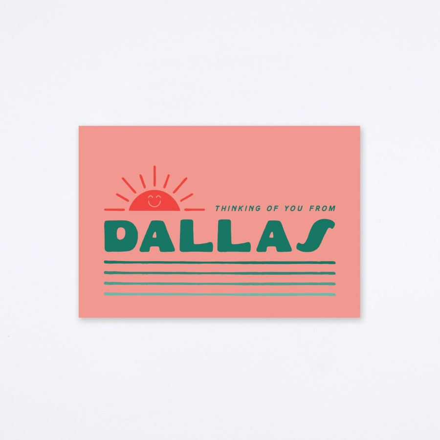 Archer Paper Goods Thinking Of You Dallas Postcard Regional