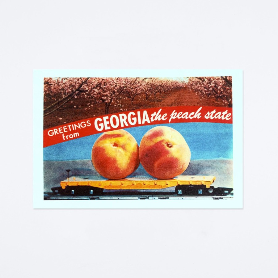 Found Image Press Greetings From The Peach State Postcard Regional