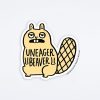 Badge Bomb Uneager Beaver Sticker Stickers