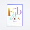 J Falkner Fabulous Couple Anniversary Card Love