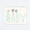 The First Snow Baby Aqua Letters Card Baby