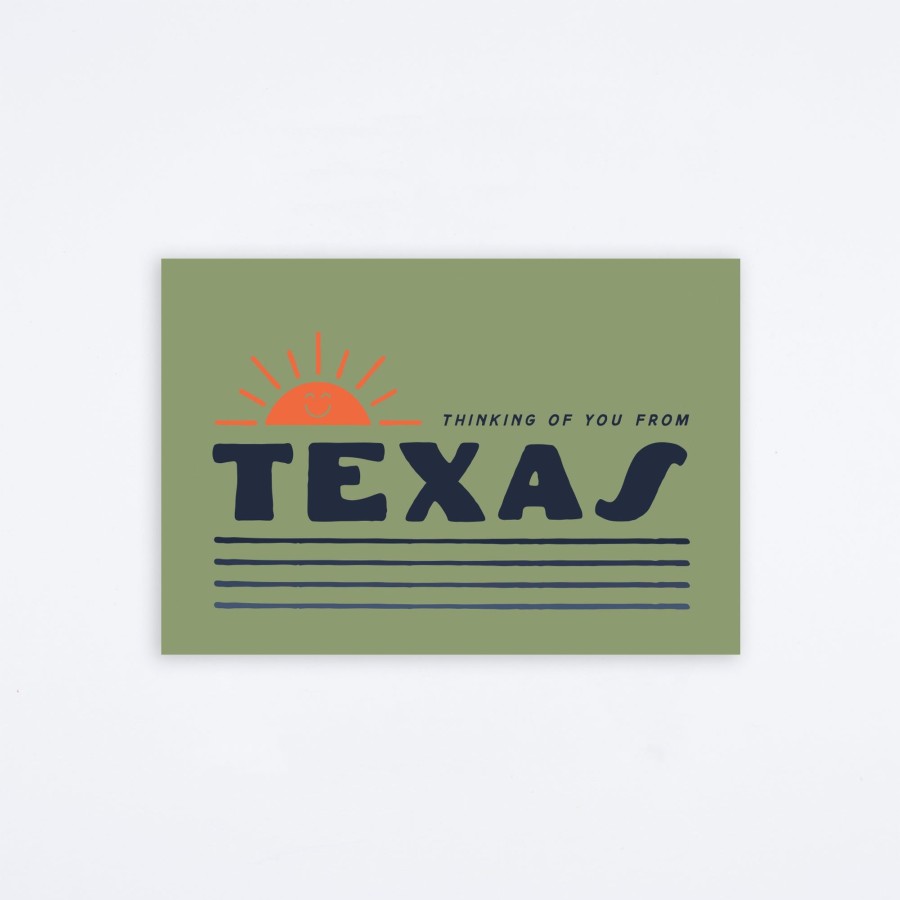 Archer Paper Goods Thinking Of You Texas Postcard Postcards