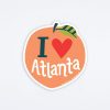 Badge Bomb Atlanta Peach Sticker Stickers