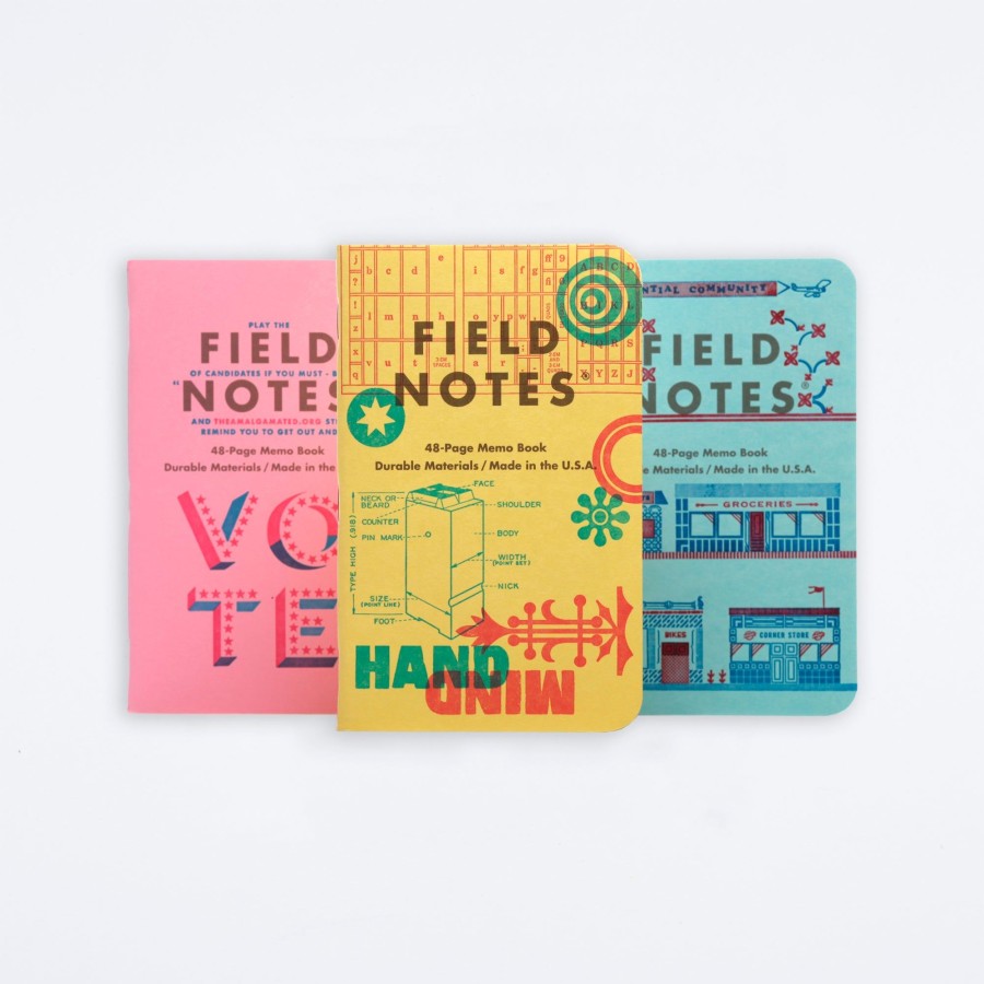 Field Notes United States Of Letterpress Notebook Set (Pack C) Notebooks