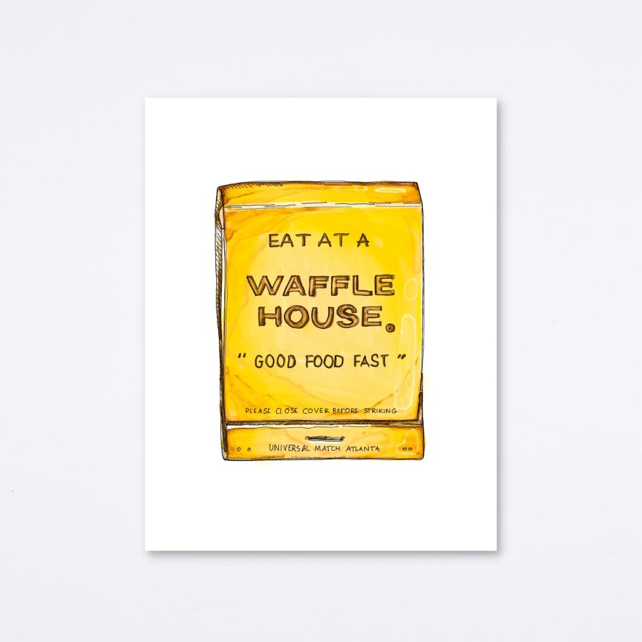 Mighty Strike Match Club Waffle House Art Print Wall Art