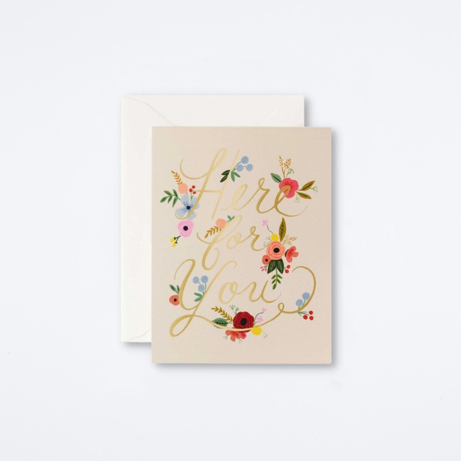 Rifle Paper Co Floral Here For You Card Sympathy