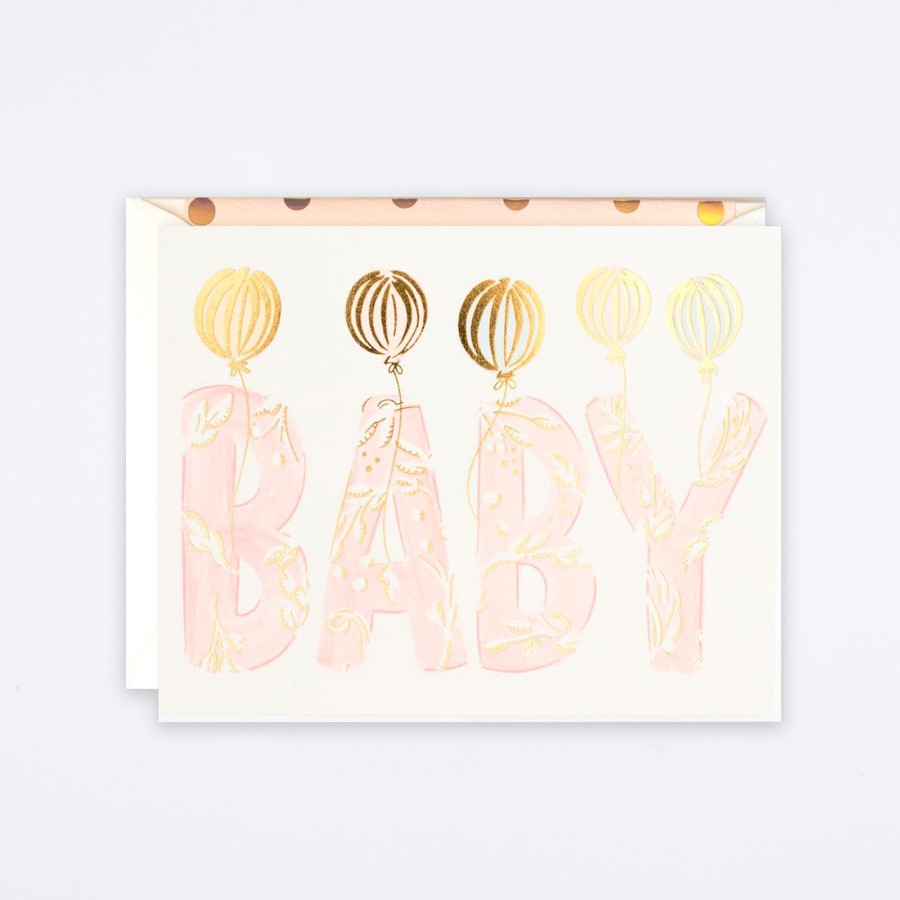 The First Snow Baby Blush Letters Card Baby