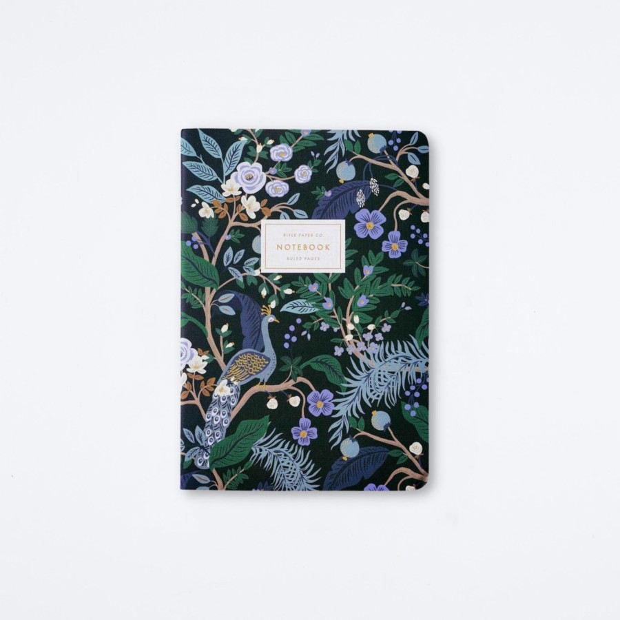 Rifle Paper Co Assorted Set Of 3 Peacock Notebooks Notebooks