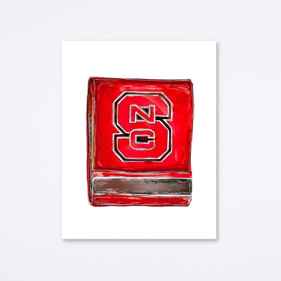 Mighty Strike Match Club North Carolina State Art Print Wall Art