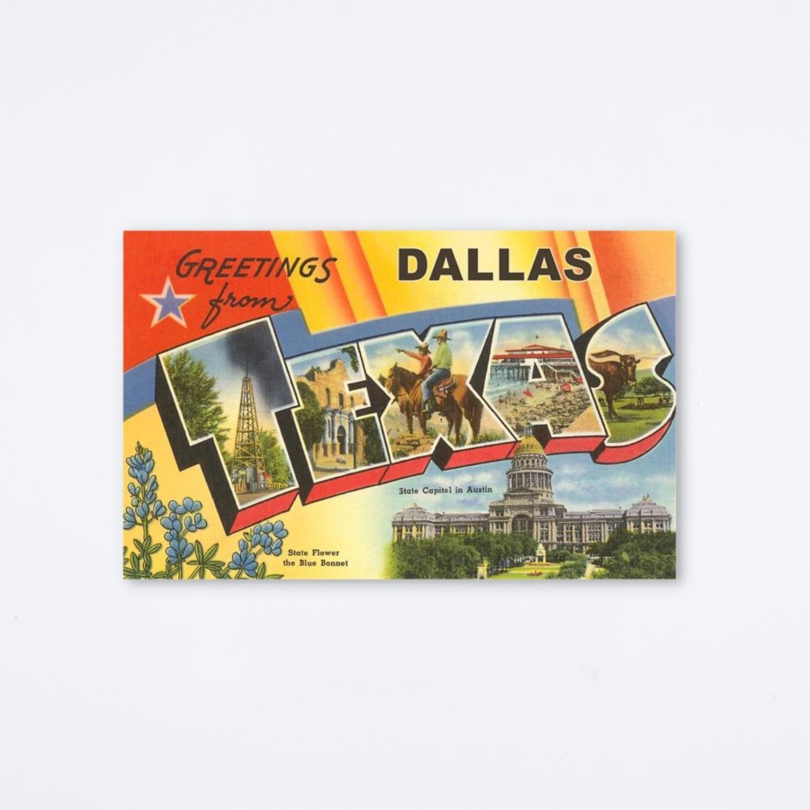 Found Image Press Greetings From Dallas State Postcard Regional