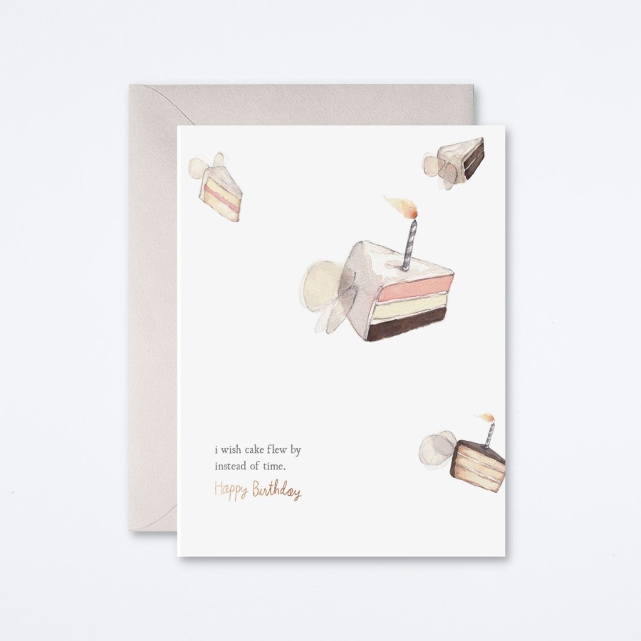 E Frances Paper Flying Cake Birthday Card Birthday