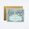 Rifle Paper Co Certificate Of Awesome Card Congrats