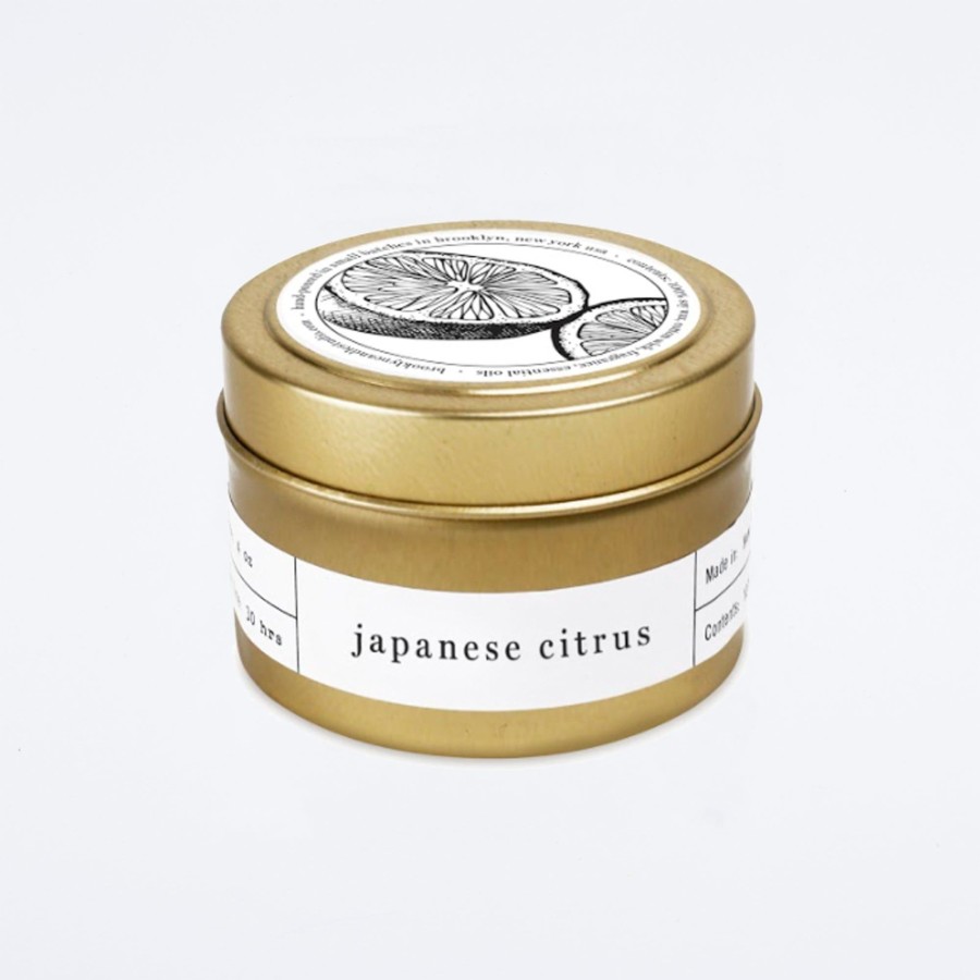 Brooklyn Candle Studio Japanese Citrus Gold Travel Candle Candles