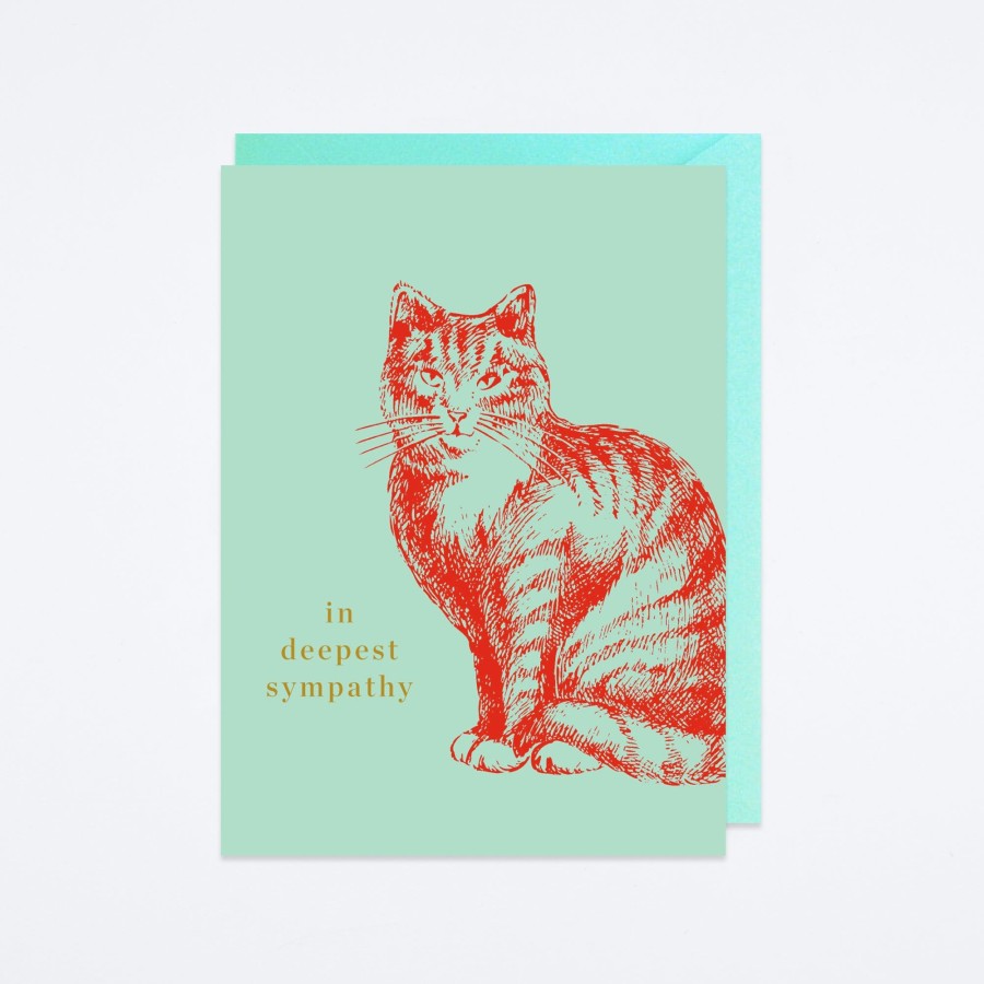 J Falkner Cat Sympathy Card Sympathy