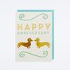 J Falkner Dachshunds Anniversary Card Love