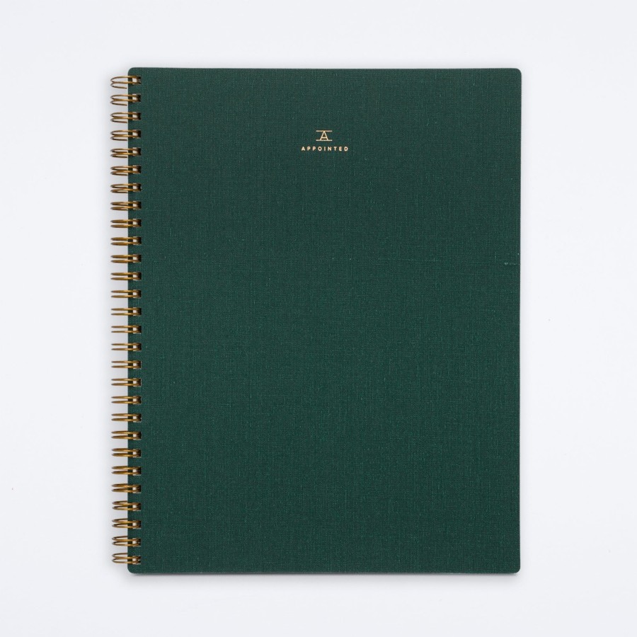 Appointed Hunter Green Lined Notebook Notebooks