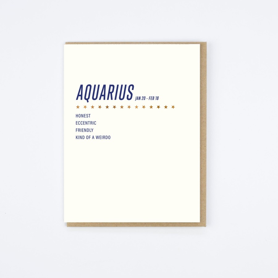 Sapling Press Aquarius Card Birthday