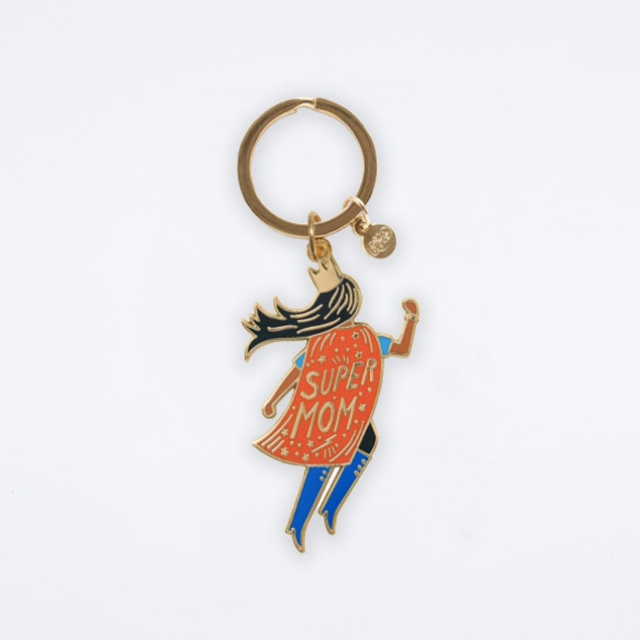 Rifle Paper Co Soaring Super Mom Enamel Keychain Keychains