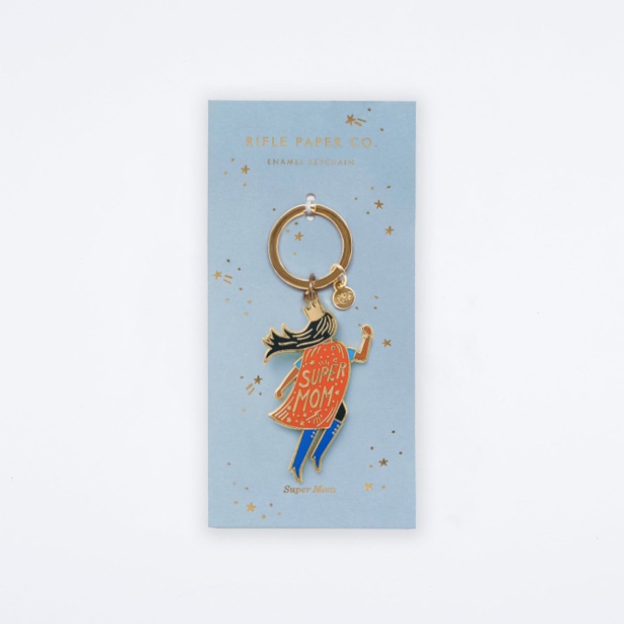 Rifle Paper Co Soaring Super Mom Enamel Keychain Keychains